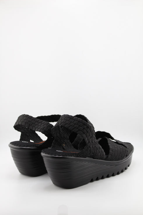 Bernie Mev Braided Wedge Sandals with Ankle Strap